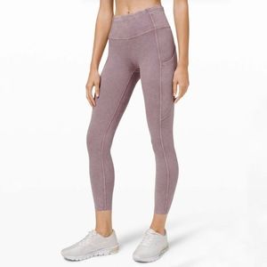 lululemon fast and free ice dye violet verbena 25" tight